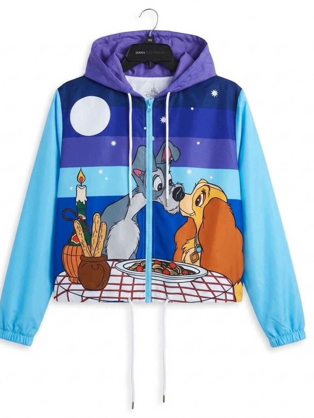Disney Parks Lady and the Tramp Windbreaker Jacket Size XS Women Full Zip